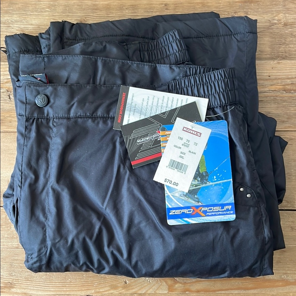 NEW ZeroXposur 879707 Black Ski Snow Pants